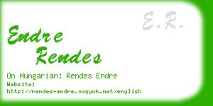 endre rendes business card
